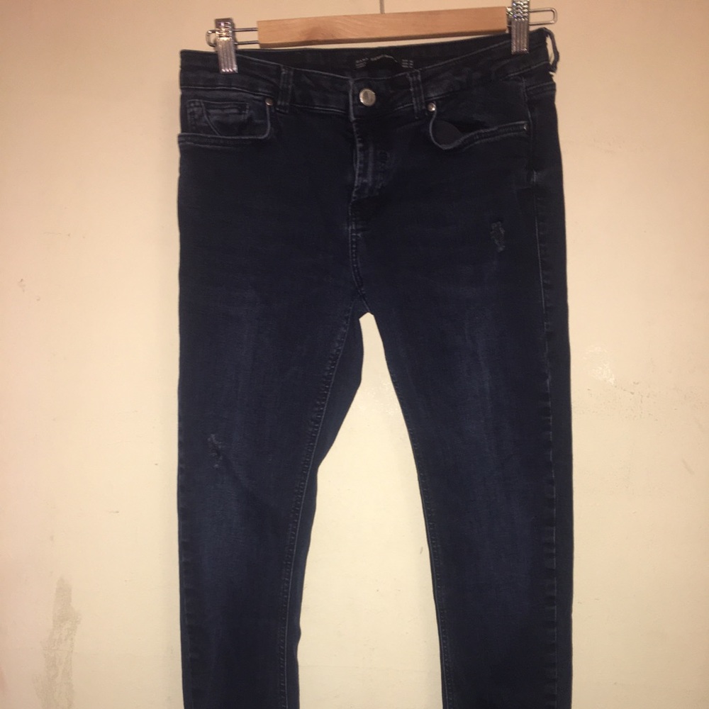 Trafaluc denim wear dark blue jeans